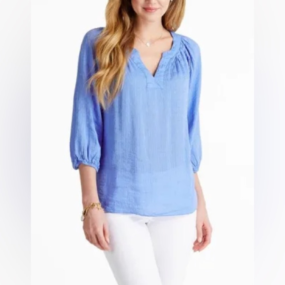 Vineyard Vines Striped Tunic Top Blouse Blue XS